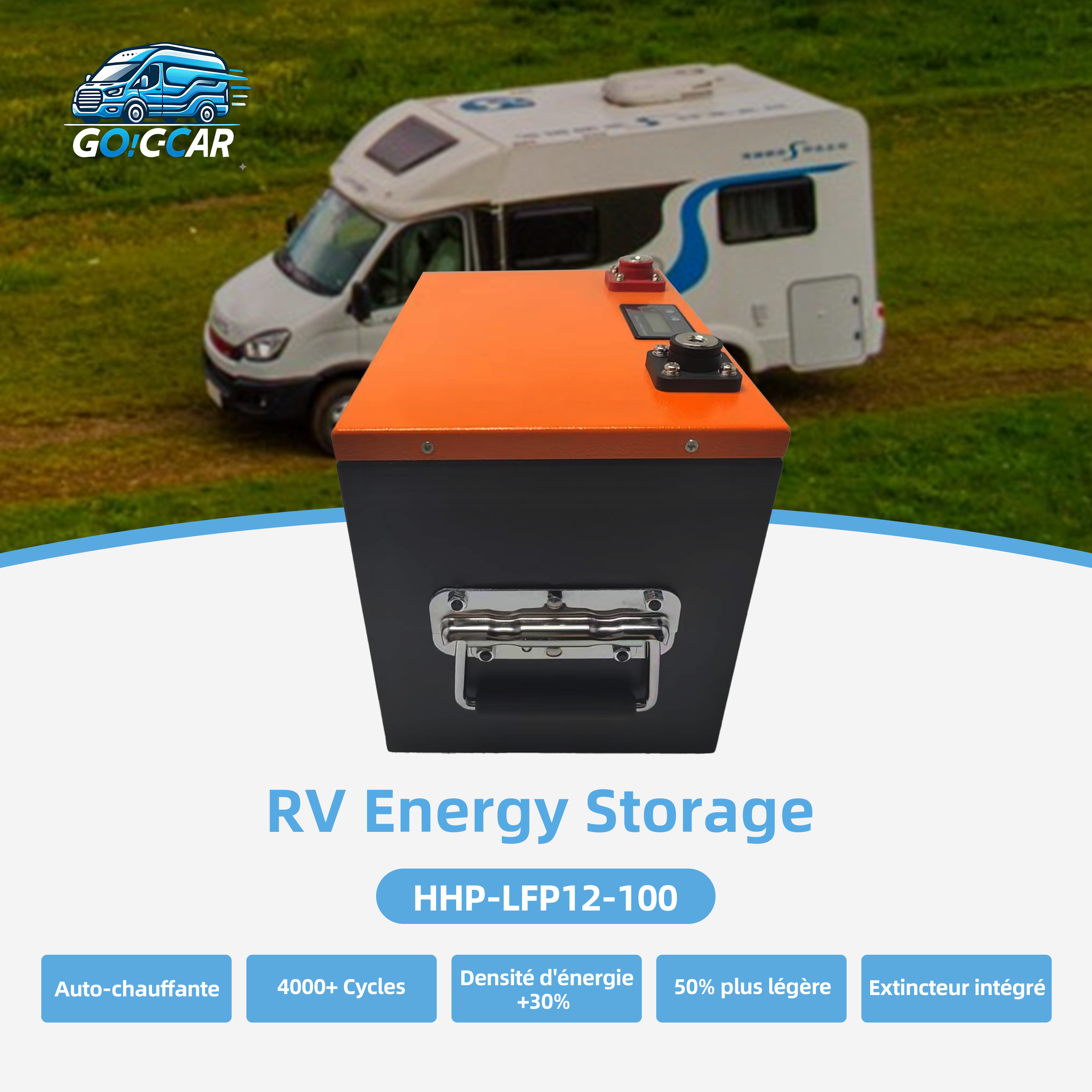 HHPOWER 273 :  12V 100 Ah – Spéciale Hiver (Winter Proof) avec Chauffage Intégré"