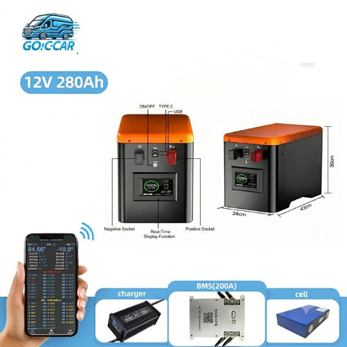 Batterie 280Ah Apex Digital – Châssis Renforcé & Sécurité Incendie Active
