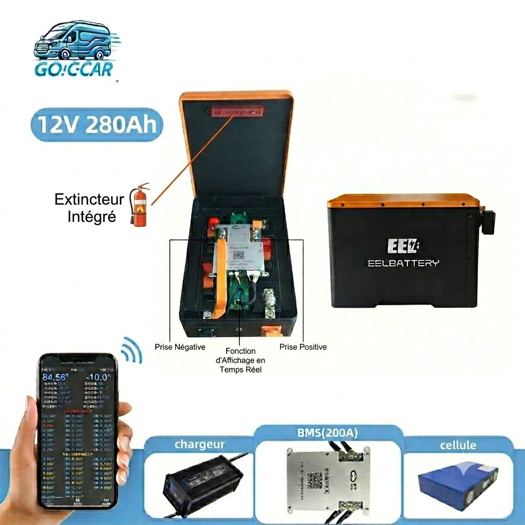 Batterie 12V 280Ah Haute Densité – Remplacez 3 Batteries AGM par une seule Unité