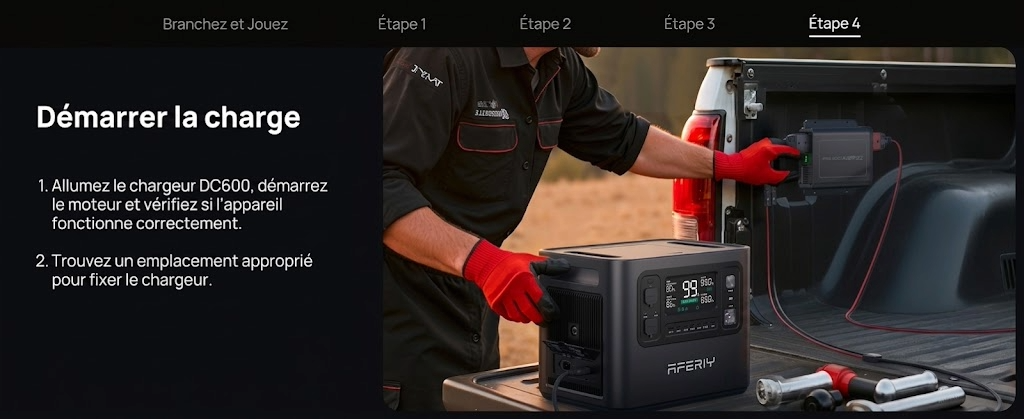 Kit Solaire Escapade "Pro" – Station Aferiy P180 Pro + Panneau AF-SA400 (400W) +DC-DC  AF-DC060 (Version améliorée)