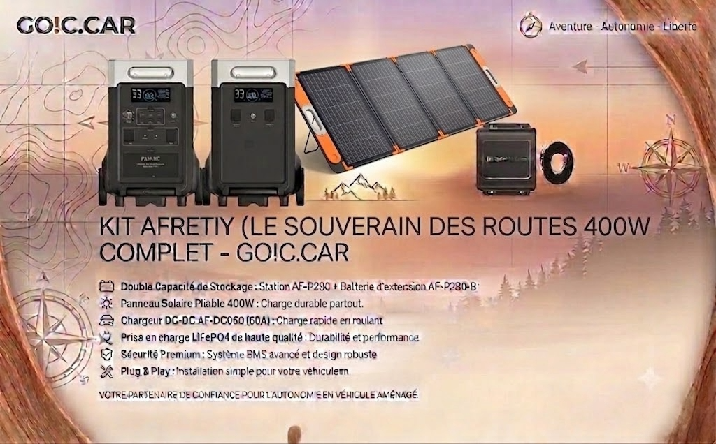 Le Souverain des Routes 400W – Station AF-P310-ECH + Extension + Panneau AF-SA400 + DC-DCAF-DC060