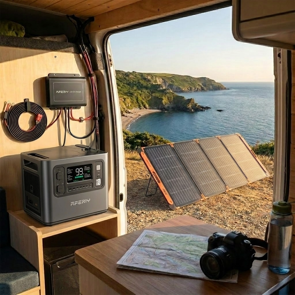 Kit Vanlife Performance 400W – Station Aferiy P210 + Panneau AF-SA400 (400W) + DC-DC AF-DC060   (Version améliorée)